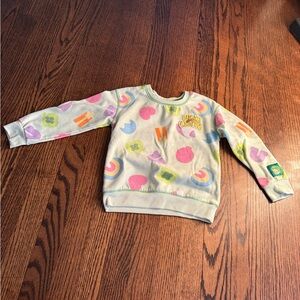 Girls' Pastel Graphic Sweatshirt - Green
